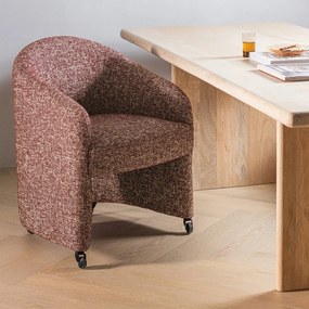 Čalúnená kancelárska stolička v terakotovej farbe Cordo – WOOOD