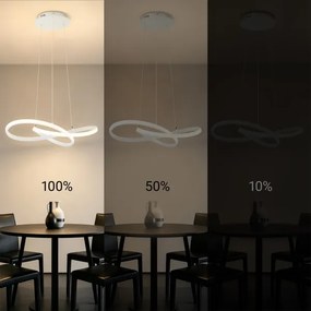 Brilagi - stmievateľný LED luster na lanku INFINITY LED/55W/230V 50x50 cm biely + DO