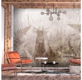 Artgeist Fototapeta - Deer in Ferns - Second Variant Veľkosť: 294x210, Verzia: Samolepiaca