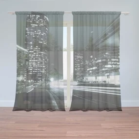 Sablio Záclony Nočná ulica: 2ks 150x250cm