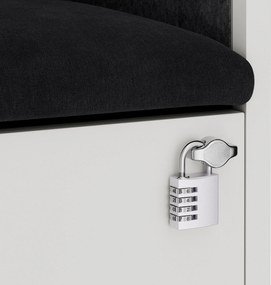 Akustická kabína SALLY MentalBox 600 mm – biely korpus, tmavosivé sedadlo