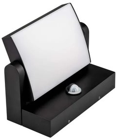 LED Vonkajšie nástenné svietidlo so senzorom LED/17W/230V 3000K IP65 čierna