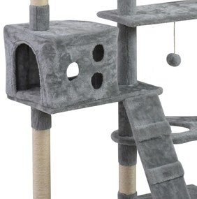 Tutumi Tutumi, škrabadlo, posteľ, vysoká veža 170cm pre mačky 370159, šedá, HOM-05694