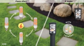 Rabalux LED žiarovka 3D Smart Flame T60 3W/E27/230V/1800K/110Lm/340°