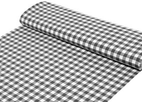 Biante Dekoračný obdĺžnikový obrus Rebeka RE-011 Sivo-biela kocka stredná 50x100 cm