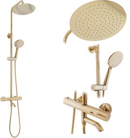 Rea Lungo - sprchový set s vaňovým výtokom, zlatá, REA-P4114