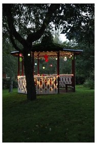 Biely vonkajší solárny LED lampáš Star Trading, ø 20 cm