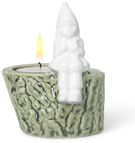 Vianočný svietnik z porcelánu a kameniny Kähler Design Christmas Tales, dĺžka 8,5 cm