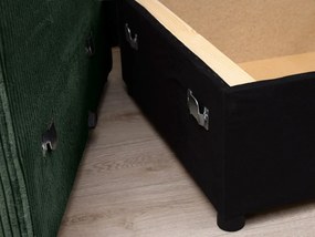 AKCIA Tmavozelená sedacia súprava do U SMART COSARO 295x140 cm II. akosť
