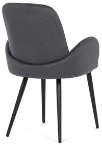 Autronic BONTEC Jedálenská stolička, šedá, zamatová látka, DCL-X7129 GREY2 Farba: Šedá