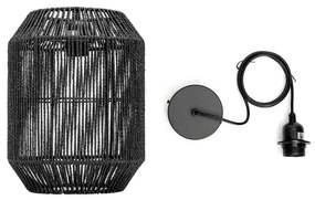 Aigostar - Luster na lanku 1xE27/60W/230V čierna