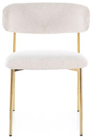 JEDÁLENSKÁ STOLIČKA POLA BÉŽOVÁ + ZLATÉ NOHY