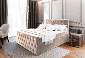 Čalúnená posteľ boxspring FONDI, 160x200, casablanca 4