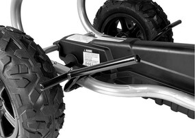 LEAN CARS Pedálový gokart B012 s nafukovacími kolesami, čierny