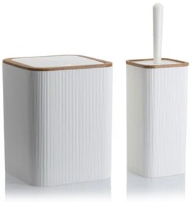 Kúpeľňový set ZOYA 5 ks biela/hnedá