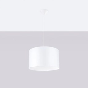 Závesné svietidlo Nova, 1x biele textilné tienidlo, (fi 40 cm)