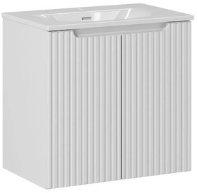 Kúpeľňová skrinka Nova White I Sky so zápustným umývadlom 60 cm biela