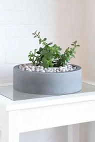 Miska na dekorácie CIRCULO, sklolaminát, Ø 30 cm, sivá