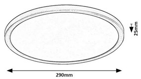 Rabalux 71096 stropné Slim LED svietidlo Gonzalo 24 W, čierna