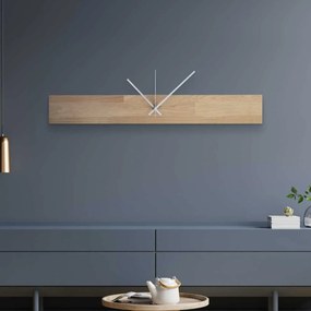 SENTOP | Minimalistické hodiny z prírodného dreva I SENTOP MAS020-3041-SILVER-60x8cm analógové