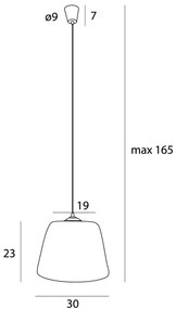 MAXLIGHT P0582 - Luster na lanku POT 1xE27/15W/230V pr. 30 cm béžová