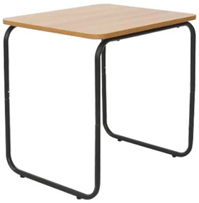Príručný stolík, dub/čierna, LAVERNE TYP 3