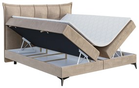 Kontinentálna posteľ 140 cm Foxtrot (svetlobéžová) (s matracom a úl. priestorom). Vlastná spoľahlivá doprava až k Vám domov. 1043366