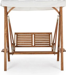 Drevená záhradná hojdačka v prírodnej farbe Noemi – Bizzotto