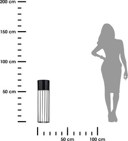 KOVOVÝ KVETINÁČ SO STOJANOM GLAM 70X20 CM ČIERNA