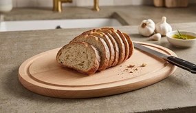 AMADEA Drevená servírovacia doska - podnos ovál, masívne drevo, 30 cm