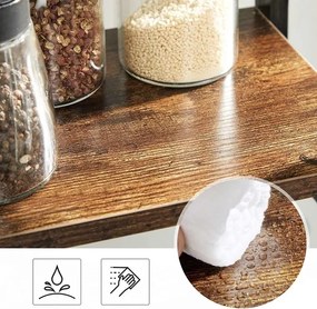 Úložná polica MARGE hnedá/čierna