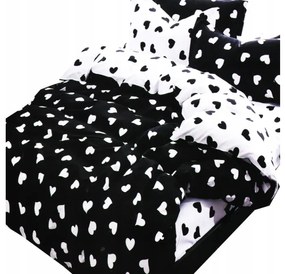 Bestent Bavlnené obliečky Black/White Heart 160x200cm