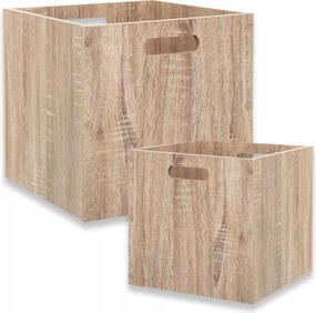 Úložný box Wood, 31x31x31 cm, hnedá