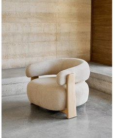 Béžové ženilkové kreslo Granite – Kave Home