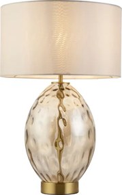 Endon 101150 - Stmievateľná stolová lampa ERIN 1xE27/10W/230V biela/dymovo-béžová