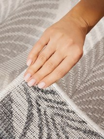 NORTHRUGS, Kusový koberec Duet Liora 106246 White/Gray - na von aj na doma, 160x230, šedá, chodba / predsieň