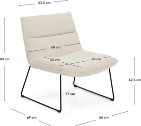 Béžové ženilkové kreslo Asen – Kave Home