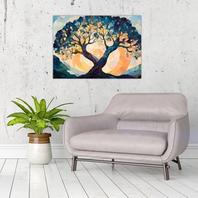 Obraz – Mozaika – slnko a strom II. (70x50 cm)