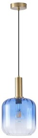 Luster na lanku 1xE27/15W/230V modrá/dymová pr. 20 cm