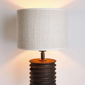 Butlers GROOVED Stolná lampa 36 cm - čierna/krémová