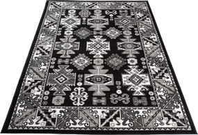TA Koberec C645A BLACK EUFRAT ESM Čierny Obdĺžnikový Rozmer: 120x170 cm
