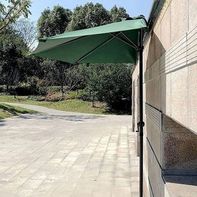 Záhradný polkruhový slnečník 2,7 m, zelený