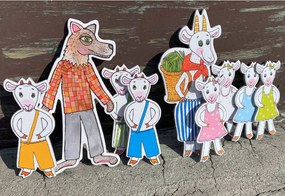 MARIONETINO Bábky a kulisy k rozprávke O kozliatkach