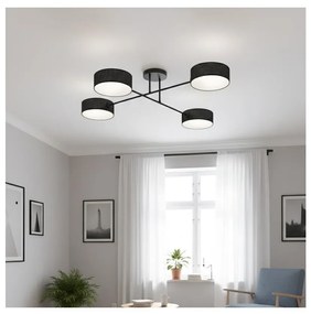 Prisadený luster MAGA 4xE14/10W/230V čierny