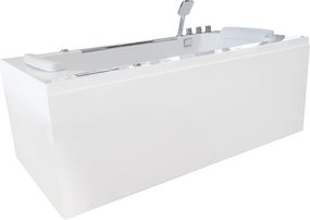 BPS-koupelny Hydromasážna vaňa HYD-MA941 180x90 BIELA s ohrevom vody