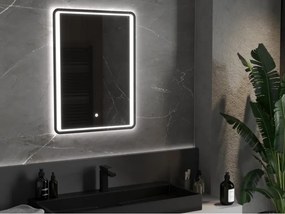 Mexen Zusa kúpeľňové zrkadlo s podsvietením 60 x 80 cm, LED 6000K, proti hmle - 9808-060-080-611-00