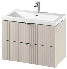 Cersanit S801-543 - Závesná kúpeľňová skrinka s umývadlom TIRSO 80x45 cm béžová