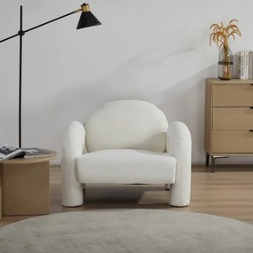 Kreslo SEDIA TEDDY BOUCLÉ krémové 778131