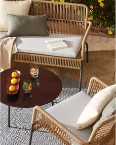 Čierny konferenčný stôl Kave Home Ulrich, ⌀ 70 cm