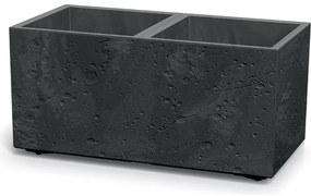 Kvetináč SIERRA CASE BETON EFFECT 77 cm čierny